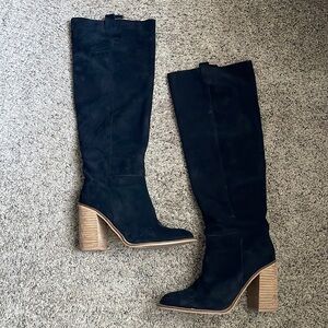 slouch black boots